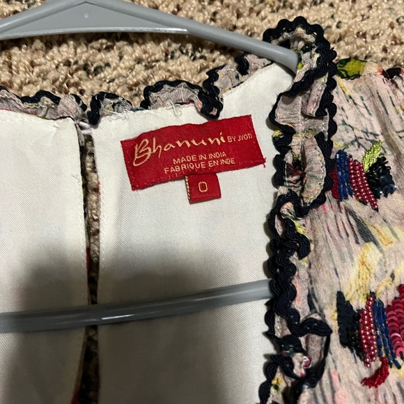 Anthropologie Bhanuni by Jyoti maxi sequin ruffle sleeveless dress size 0 xs - Picture 11 of 13